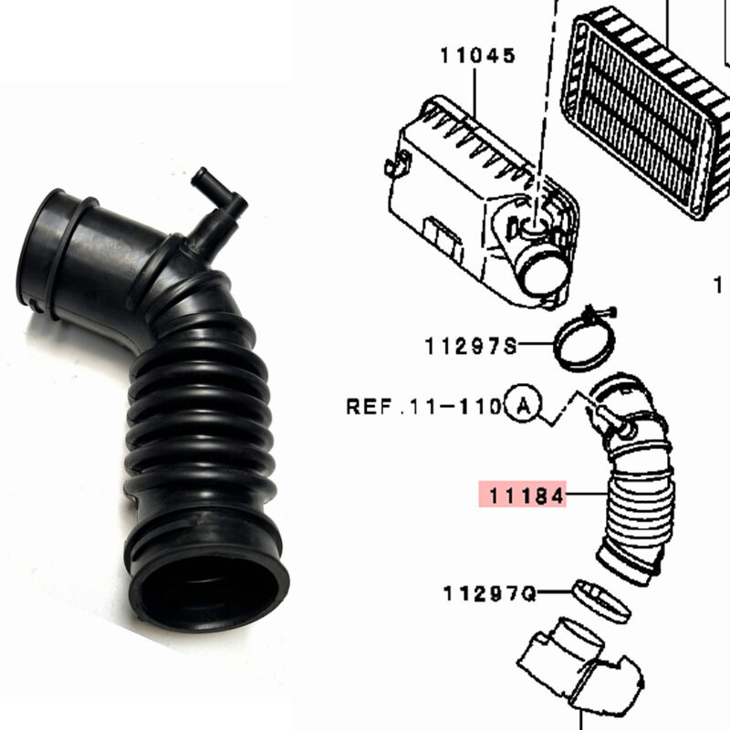 1505A421 is applicable to the intake hose and air pipe rubber tube of the Mitsubishi Yushin Blue Star 1.8L engine.