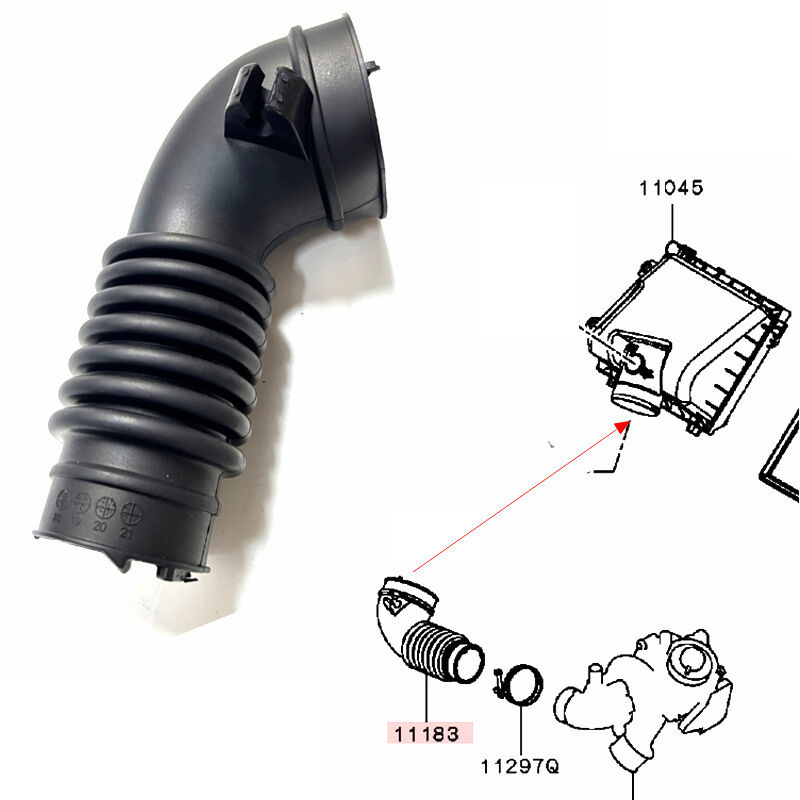 1505A781 is applicable to Mitsubishi pickup trucks KK1T, KK2T, KL1T, KR1W, KS1W - for air pipes.